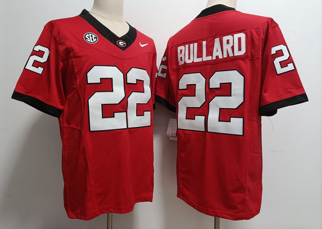 Men Georgia Bulldogs #22 Bullard Red Nike 2025 NCAA Jersey->ncaa teams->NCAA Jersey